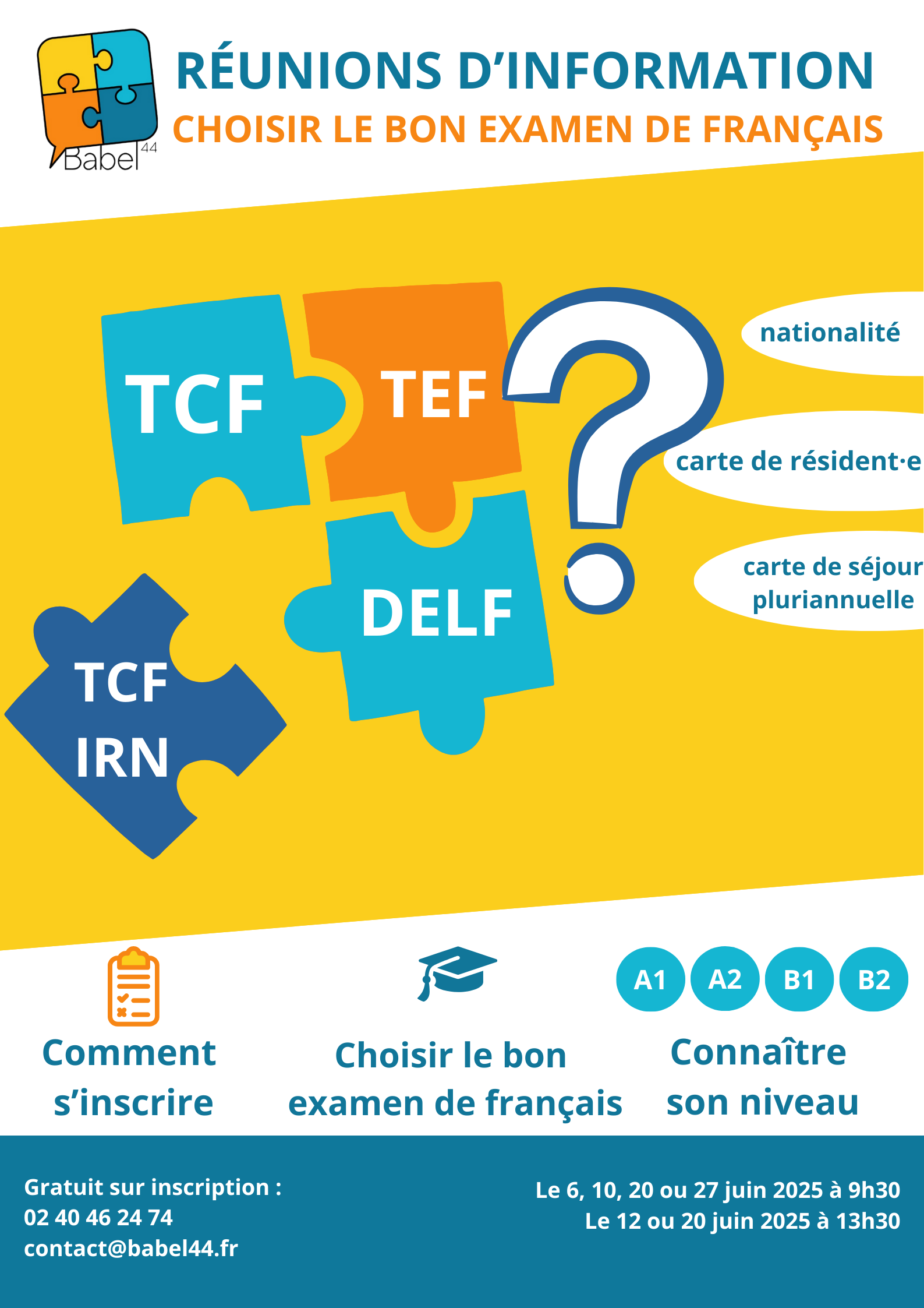 Réunions d’informations sur les examens de français